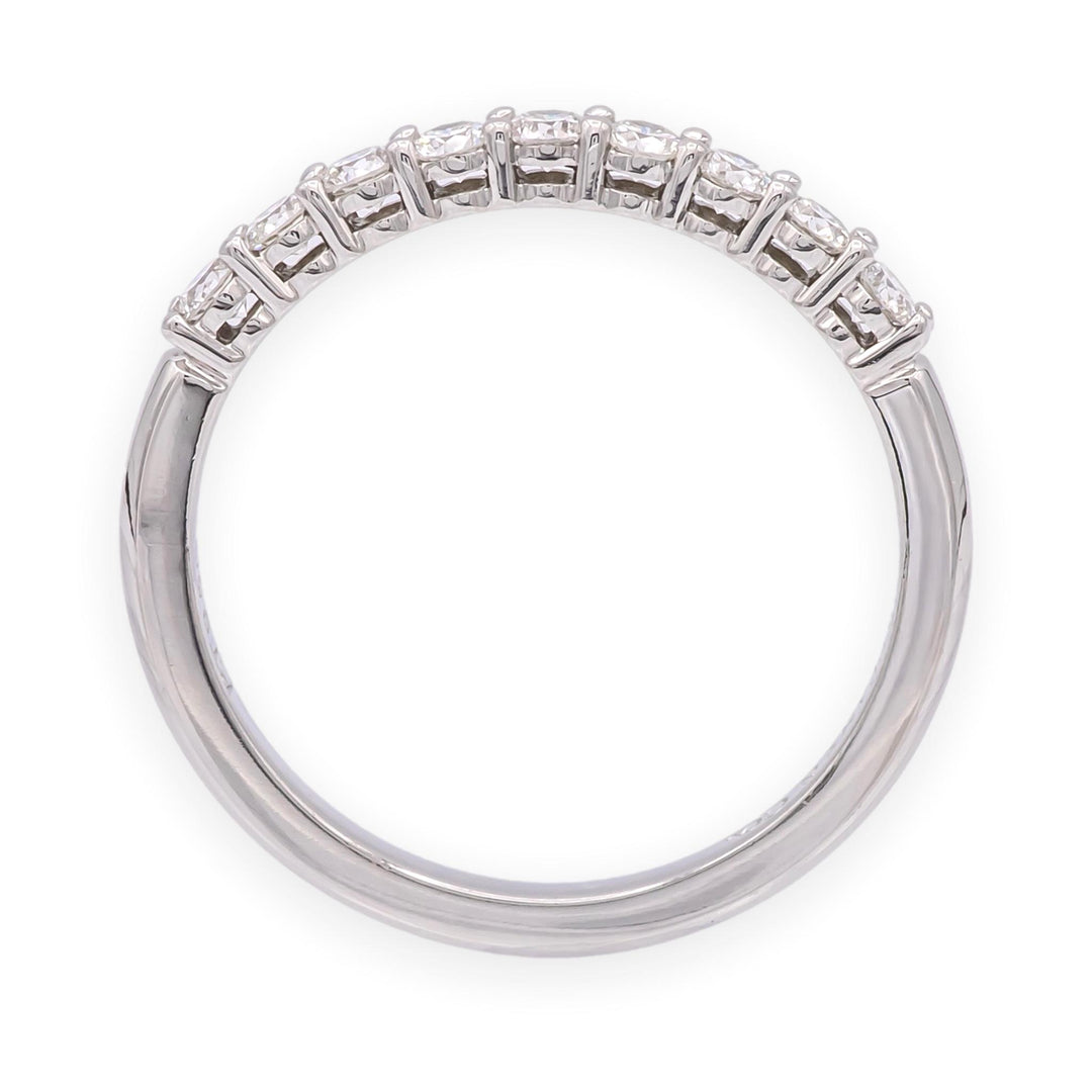 Tiffany & Co. Forever Platinum 9-Stone Half Circle Round Diamond Band Ring 2.2mm