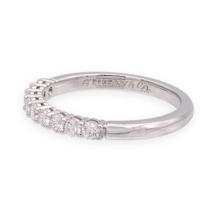 Tiffany & Co. Forever Platinum 9-Stone Half Circle Round Diamond Band Ring 2.2mm