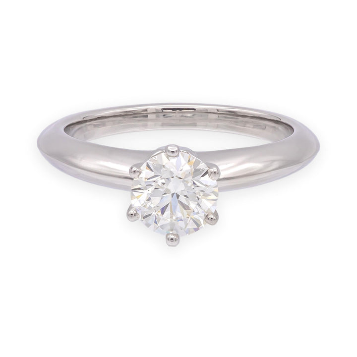 Tiffany & Co. Platinum .80 ct H VS2 Round Diamond Solitaire Engagement Ring