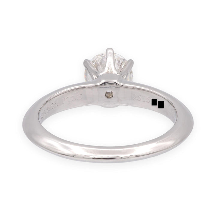 Tiffany & Co. Platinum .80 ct H VS2 Round Diamond Solitaire Engagement Ring