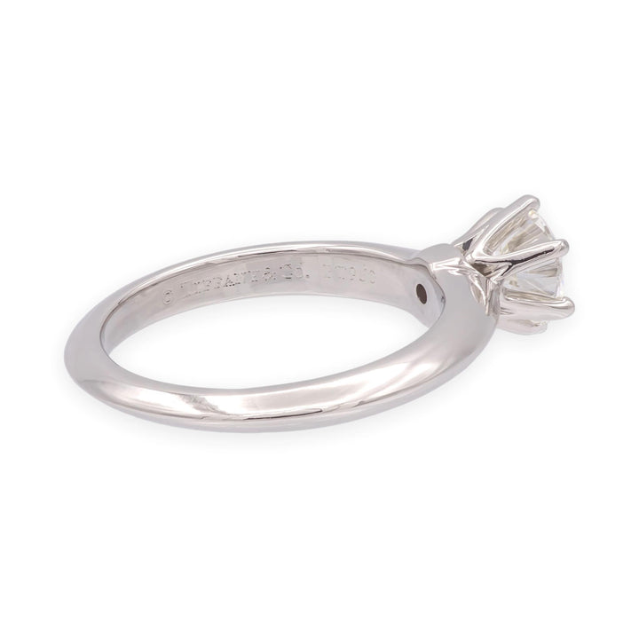 Tiffany & Co. Platinum .80 ct H VS2 Round Diamond Solitaire Engagement Ring
