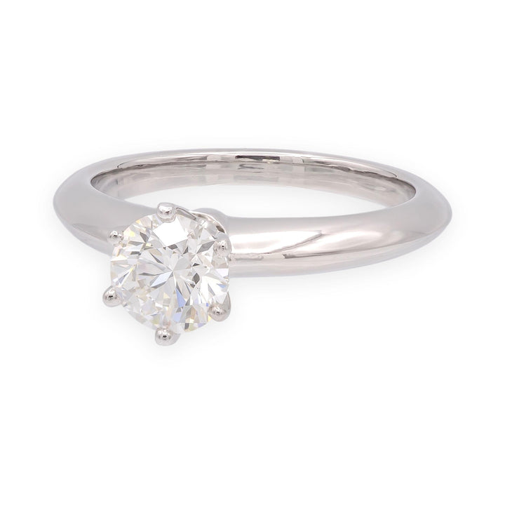 Tiffany & Co. Platinum .80 ct H VS2 Round Diamond Solitaire Engagement Ring