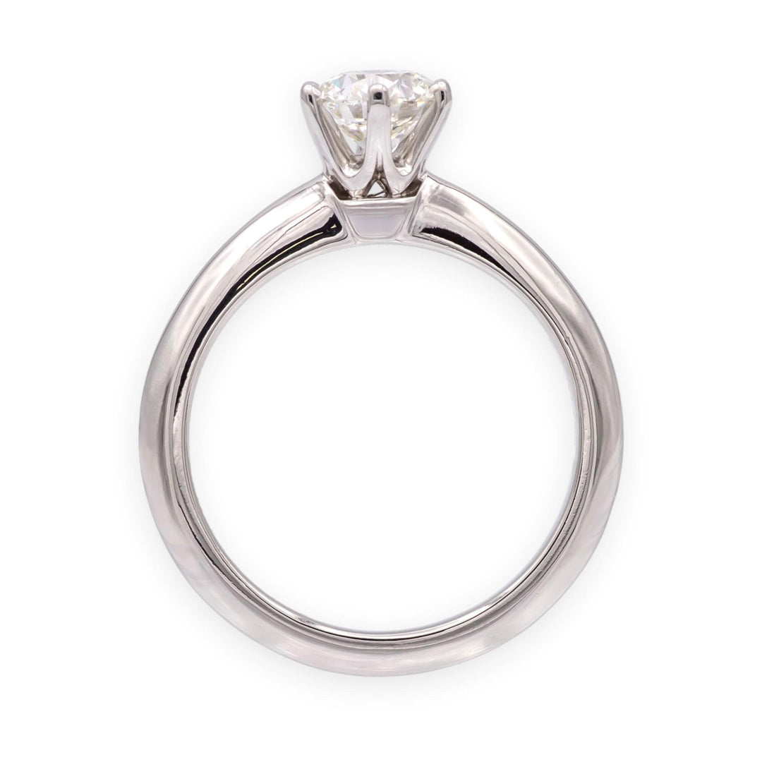 Tiffany & Co. Platinum .80 ct H VS2 Round Diamond Solitaire Engagement Ring