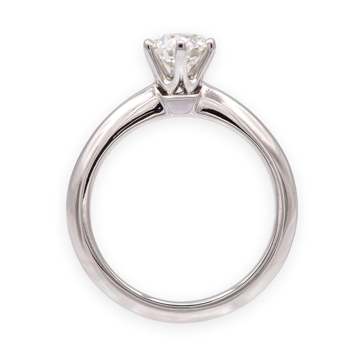 Tiffany & Co. Platinum .80 ct H VS2 Round Diamond Solitaire Engagement Ring