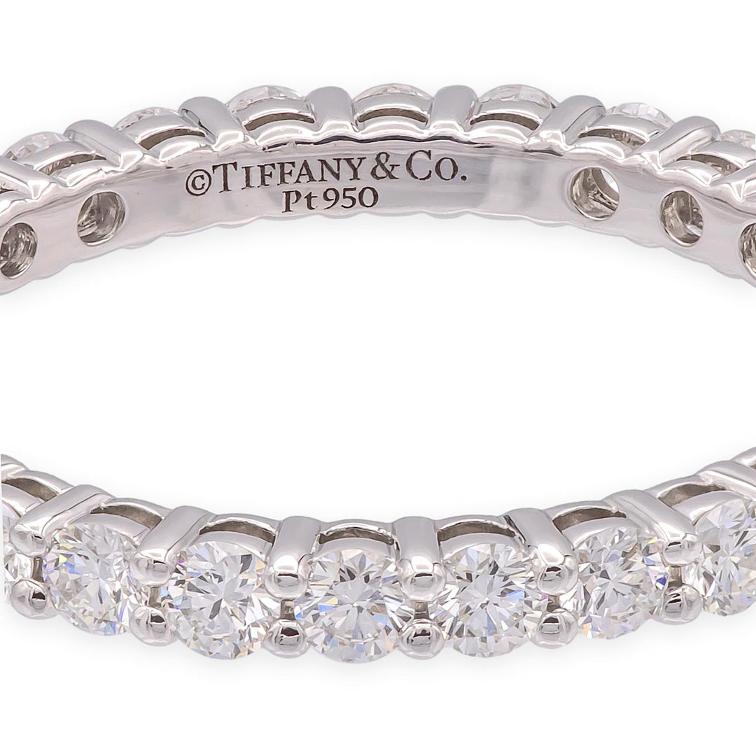 Tiffany & Co. Platinum Forever Full Circle Diamond Band Ring .85ct Size 6
