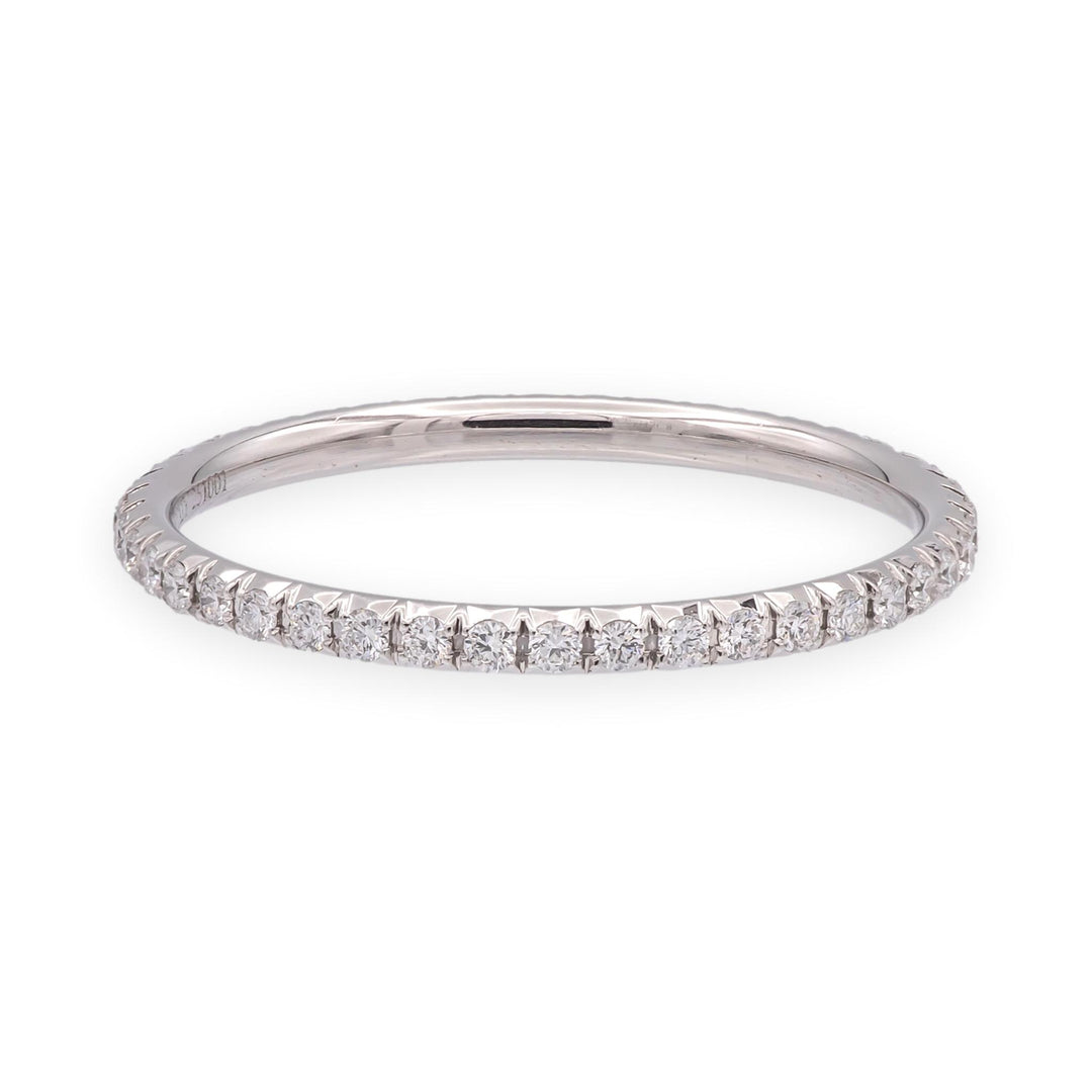 Tiffany & Co. Metro Platinum Full Circle Eternity Diamond Band Ring .20 ct Sz6