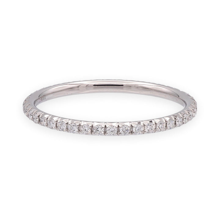 Tiffany & Co. Metro Platinum Full Circle Eternity Diamond Band Ring .20 ct Sz6