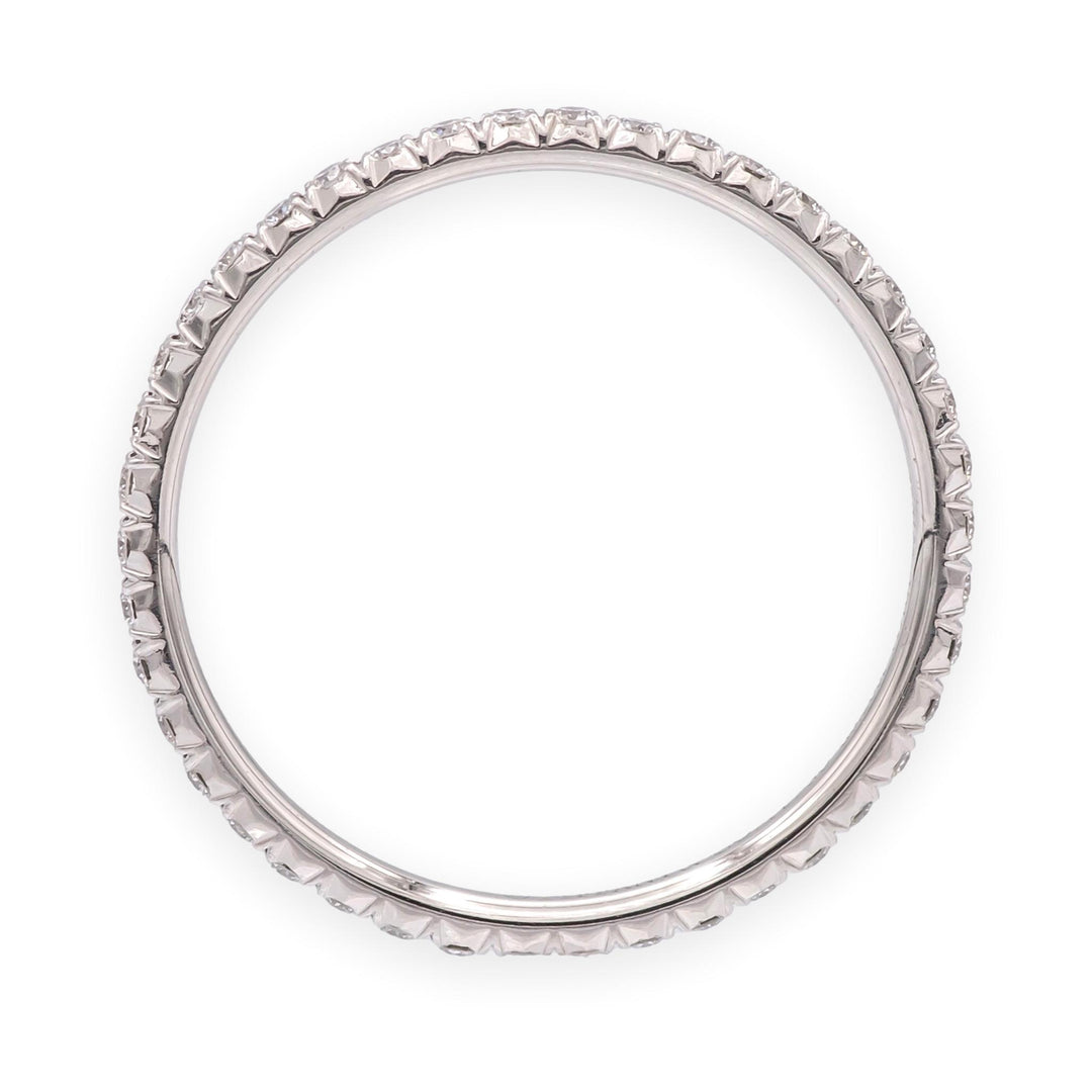 Tiffany & Co. Metro Platinum Full Circle Eternity Diamond Band Ring .20 ct Sz6