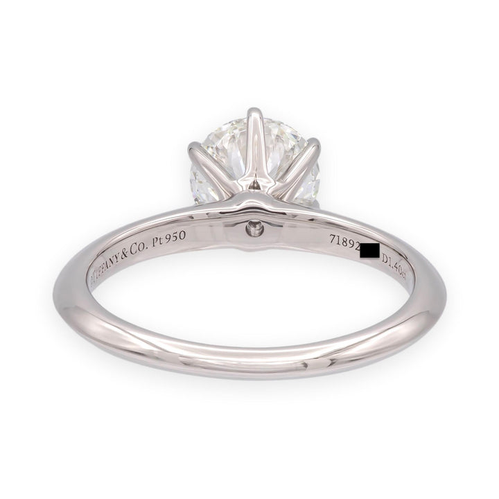 Tiffany & Co. Platinum 1.40 ct I VS1 Round Diamond Solitaire Engagement Ring