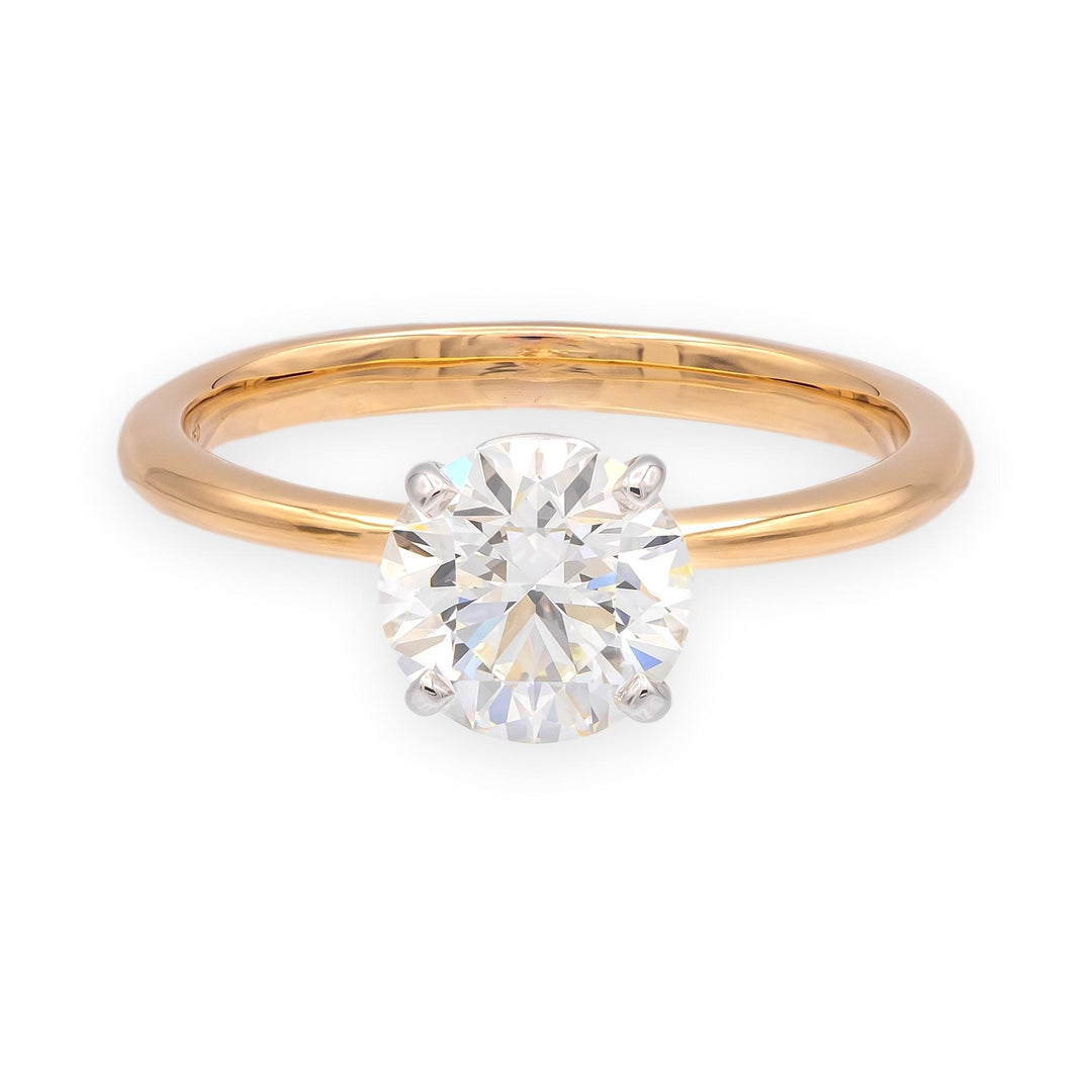 Tiffany & Co 18K Rose Gold Plat 1.20ct IVS2 Round Diamond True Solitaire Ring