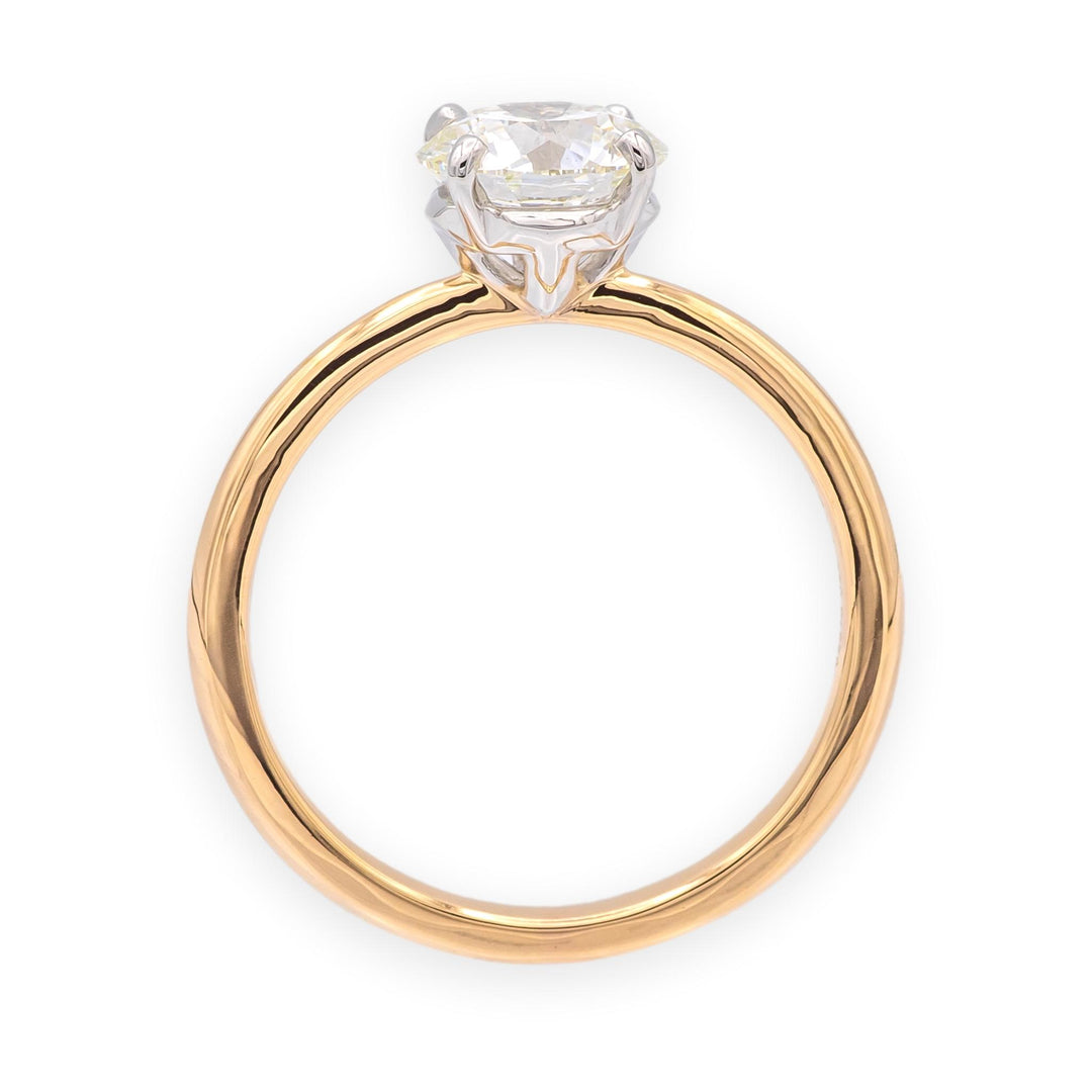Tiffany & Co 18K Rose Gold Plat 1.20ct IVS2 Round Diamond True Solitaire Ring