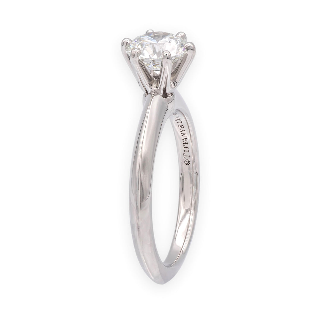 Tiffany & Co. Platinum 1.02 ct G VS1 Round Diamond Solitaire Engagement Ring