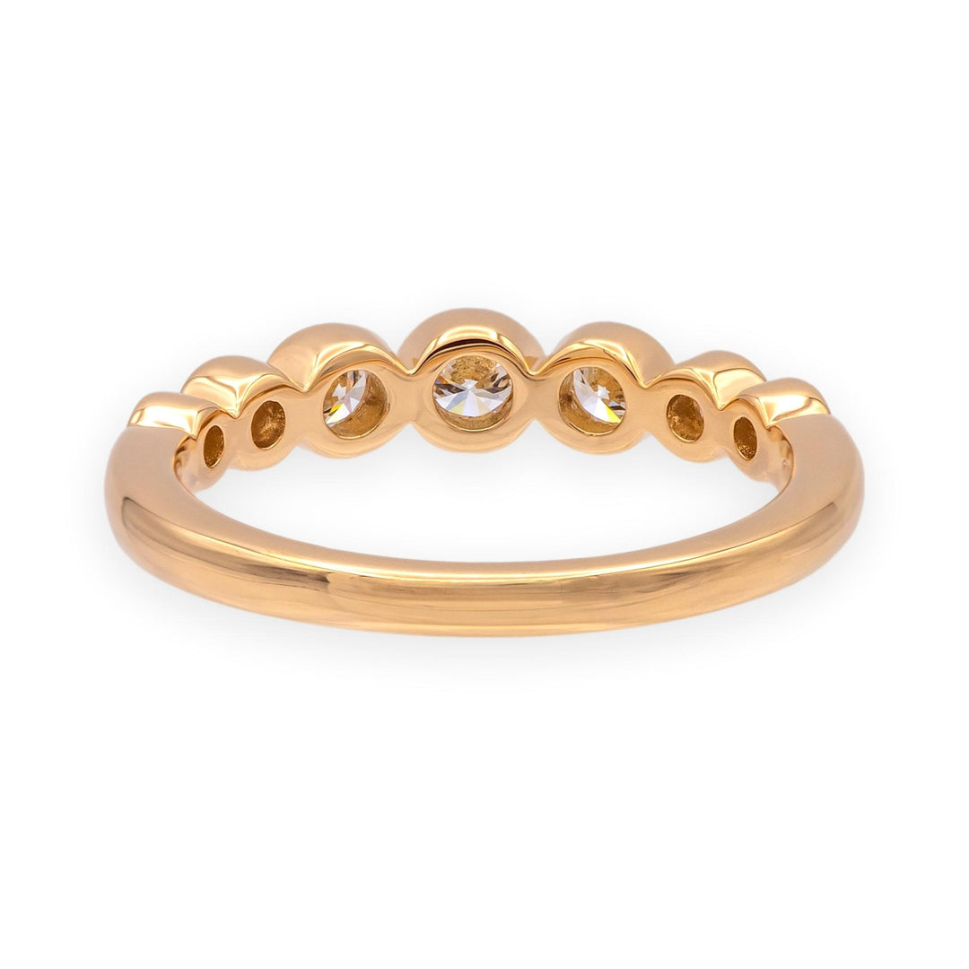 Tiffany & Co. 18K Rose Gold Half Circle graduated Bezel Jazz Diamond Band Ring