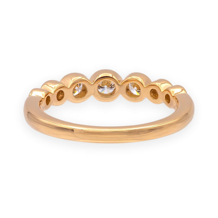 Tiffany & Co. 18K Rose Gold Half Circle graduated Bezel Jazz Diamond Band Ring