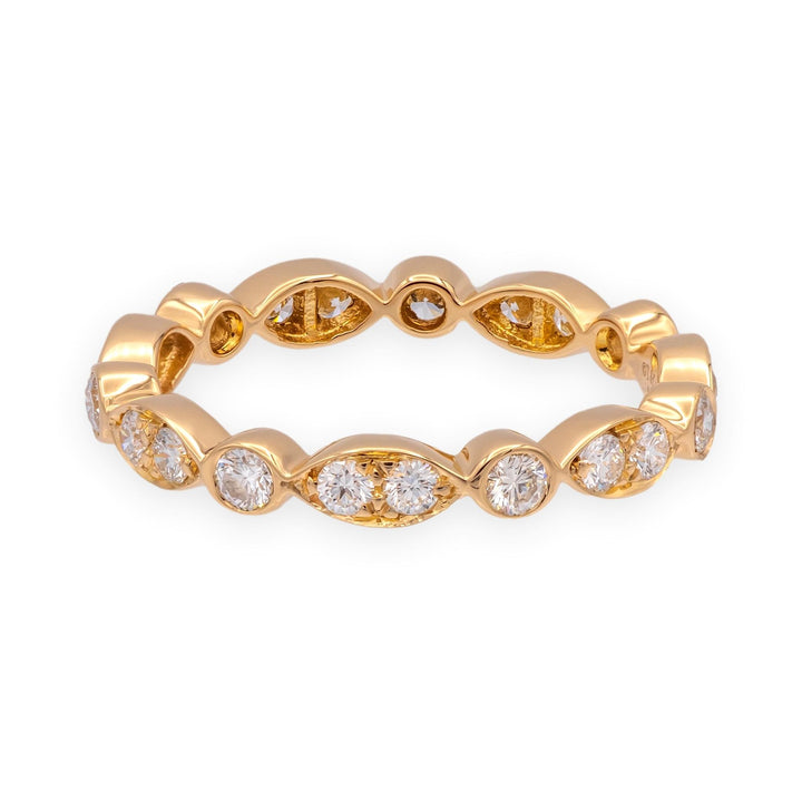 Tiffany & Co. 18K Rose Gold Full Circle Jazz Diamond Band Ring Size 5.5