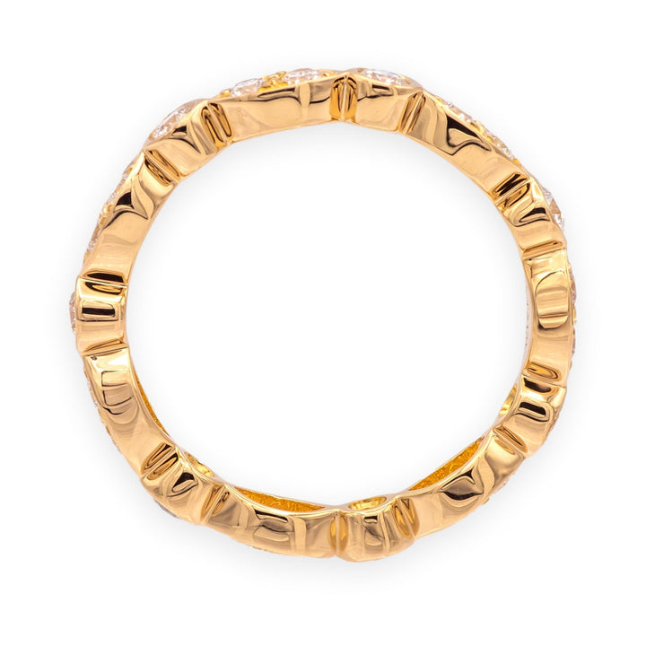 Tiffany & Co. 18K Rose Gold Full Circle Jazz Diamond Band Ring Size 5.5