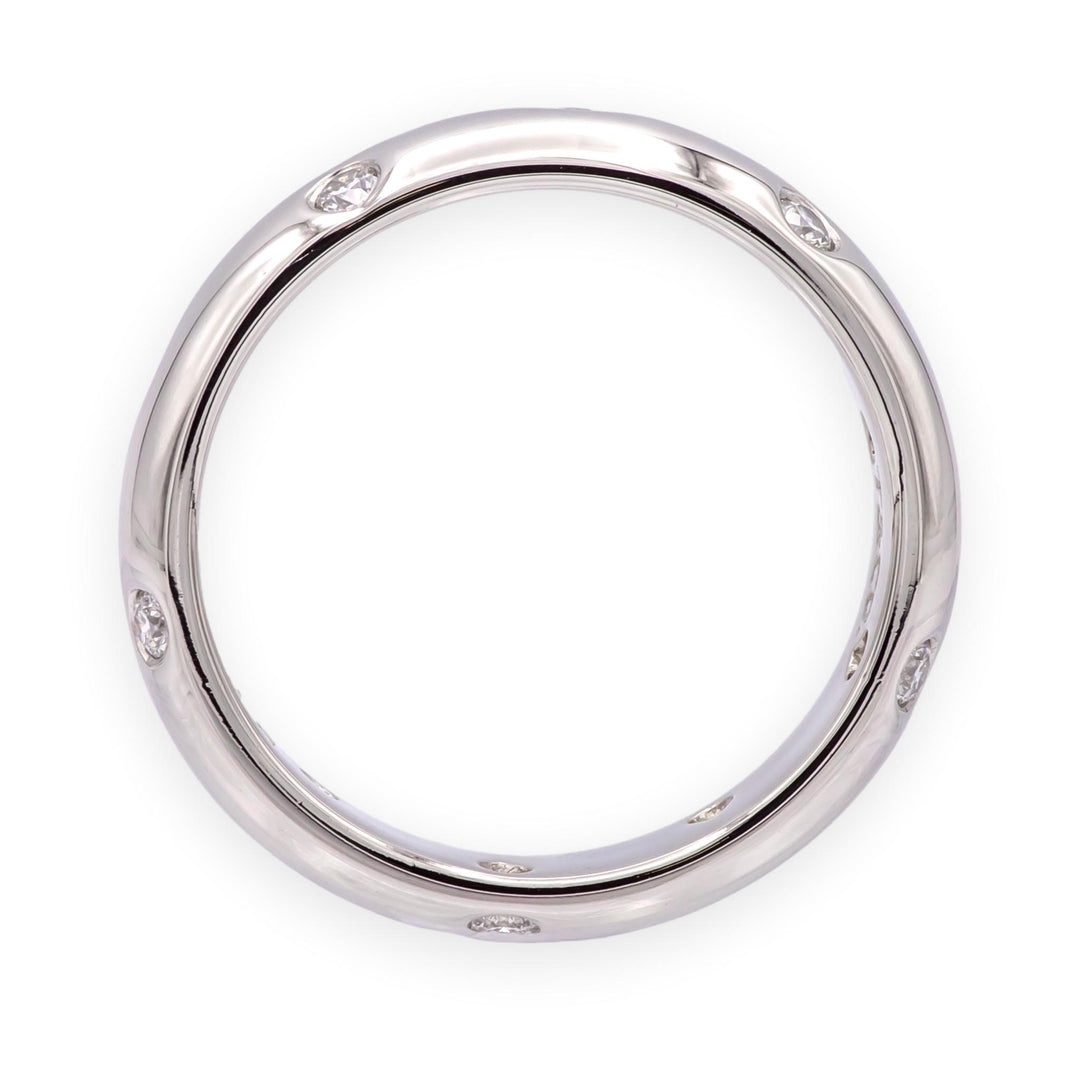 Tiffany & Co. Platinum Etoile Vintage Diamond Band Ring 4.3mm , Size 6