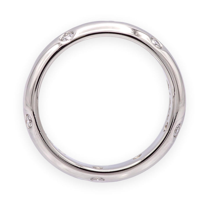 Tiffany & Co. Platinum Etoile Vintage Diamond Band Ring 4.3mm , Size 6