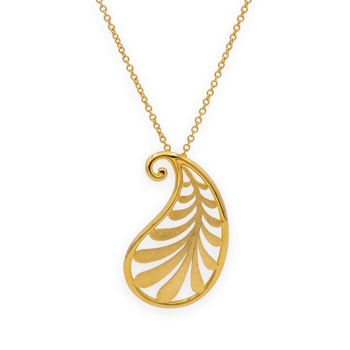 Tiffany & Co. 18K Gold Paloma Picasso Villa Palm Pendant Necklace