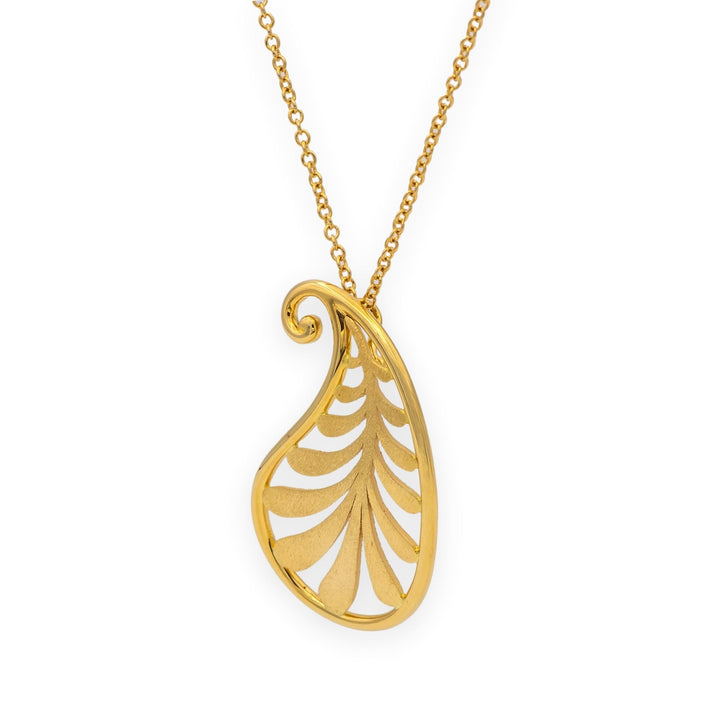 Tiffany & Co. 18K Gold Paloma Picasso Villa Palm Pendant Necklace