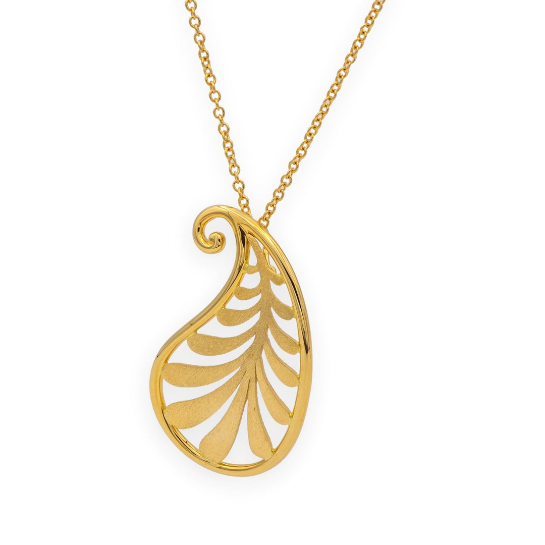 Tiffany & Co. 18K Gold Paloma Picasso Villa Palm Pendant Necklace
