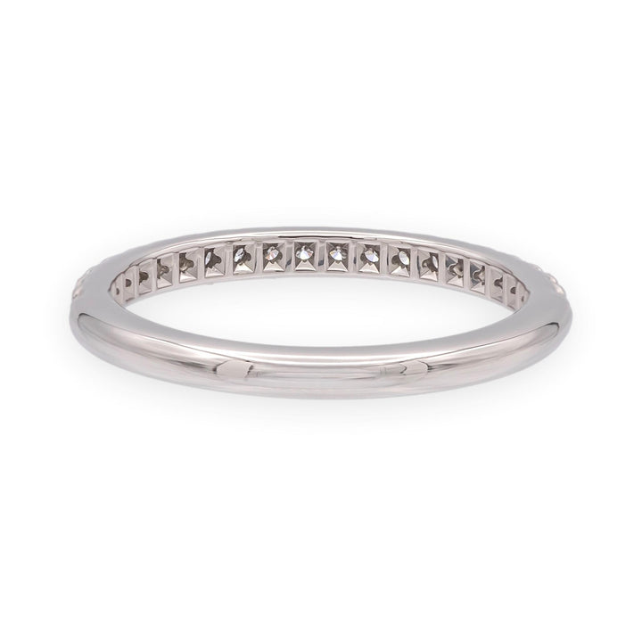 Tiffany & Co. Platinum Half CIrcle Soleste Diamond Band Ring Size 4.75