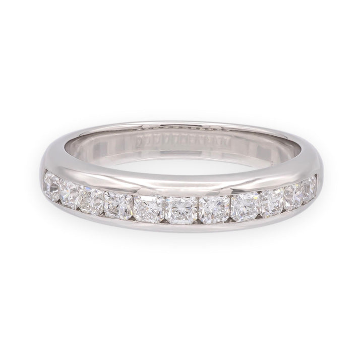 Tiffany & Co. Lucida Platinum Half Circle Channel-Set Diamond Band 4mm .55ct