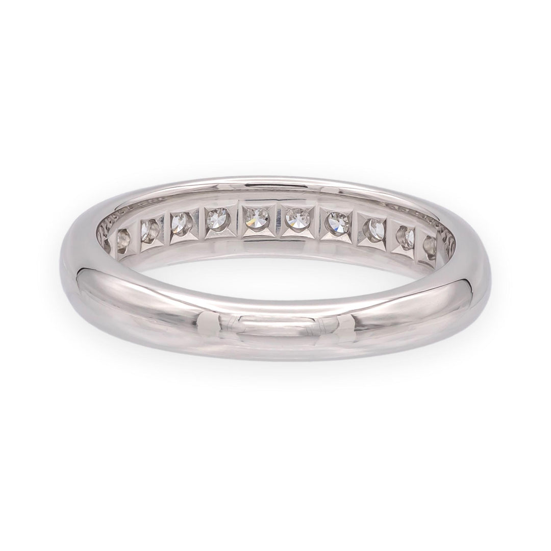 Tiffany & Co. Lucida Platinum Half Circle Channel-Set Diamond Band 4mm .55ct