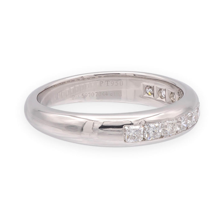 Tiffany & Co. Lucida Platinum Half Circle Channel-Set Diamond Band 4mm .55ct