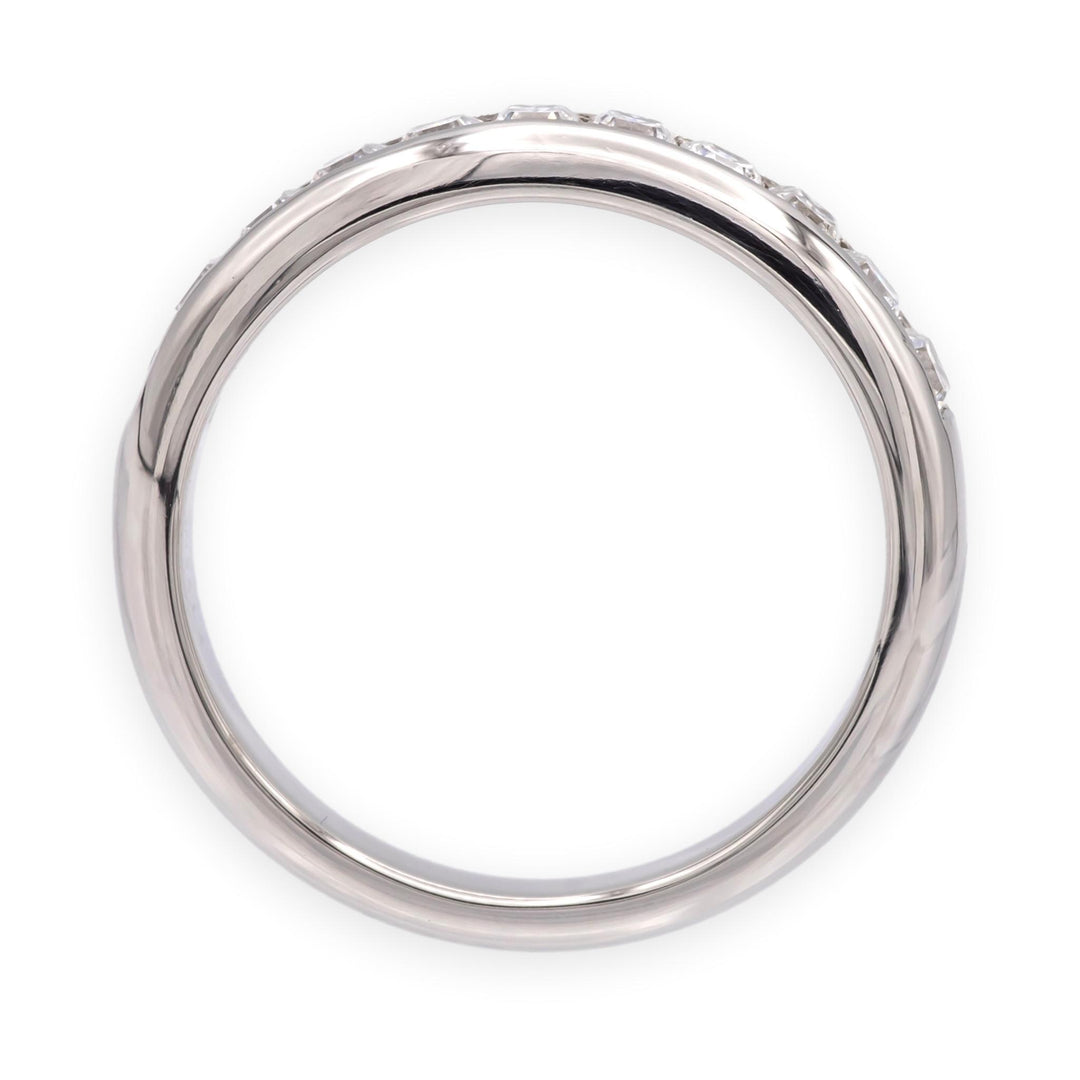 Tiffany & Co. Lucida Platinum Half Circle Channel-Set Diamond Band 4mm .55ct