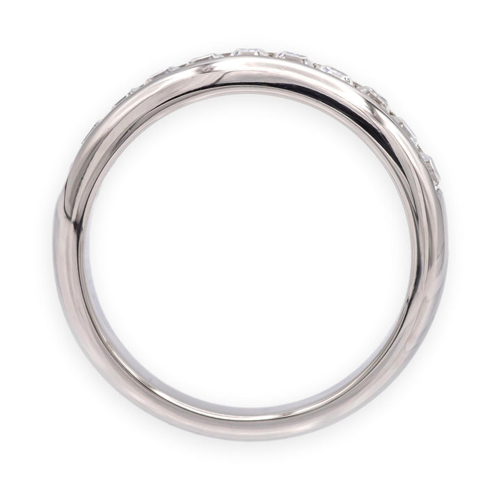 Tiffany & Co. Lucida Platinum Half Circle Channel-Set Diamond Band 4mm .55ct