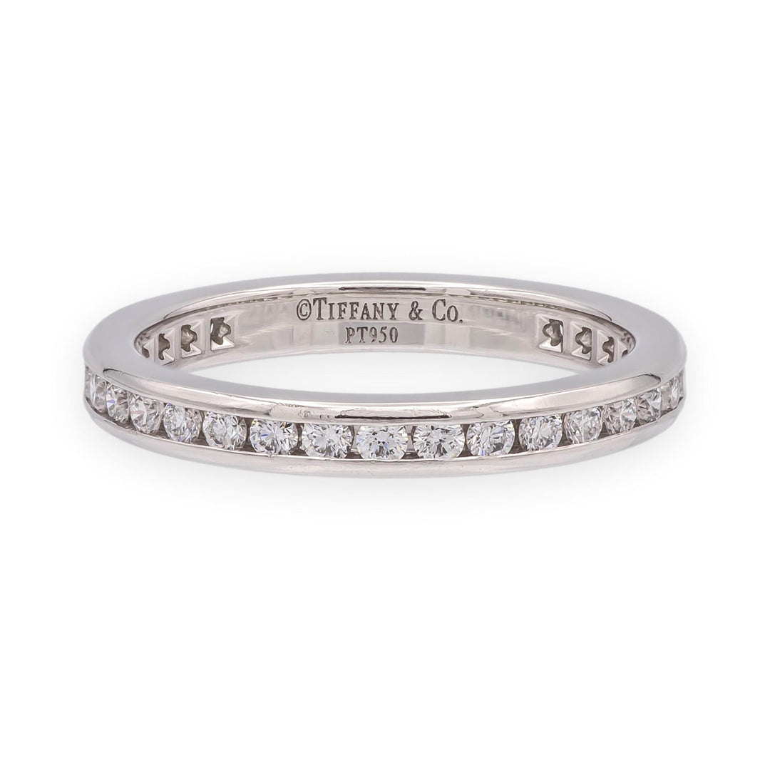 Tiffany & Co. Plat Full Circle 2.6mm Channel-Set Diamond Eternity Band Ring 5.25