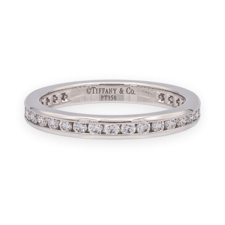 Tiffany & Co. Plat Full Circle 2.6mm Channel-Set Diamond Eternity Band Ring 5.25