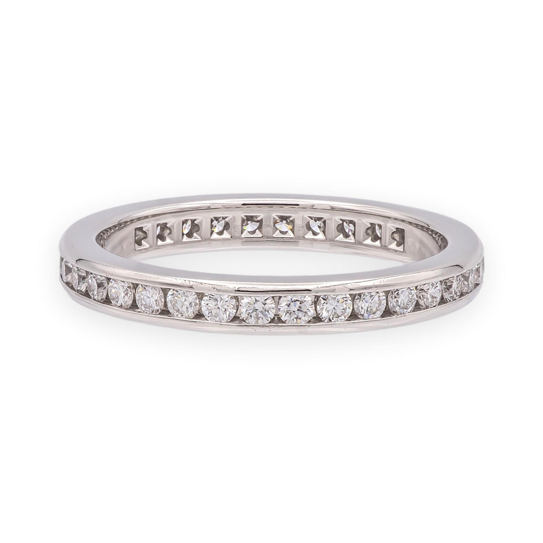 Tiffany & Co. Plat Full Circle 2.6mm Channel-Set Diamond Eternity Band Ring 5.25