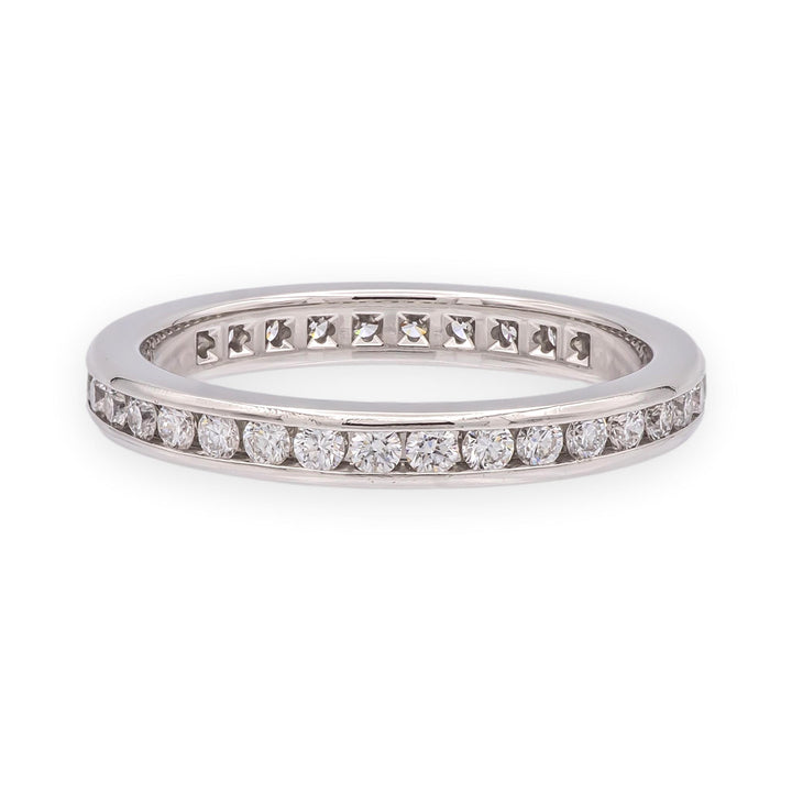 Tiffany & Co. Plat Full Circle 2.6mm Channel-Set Diamond Eternity Band Ring 5.25