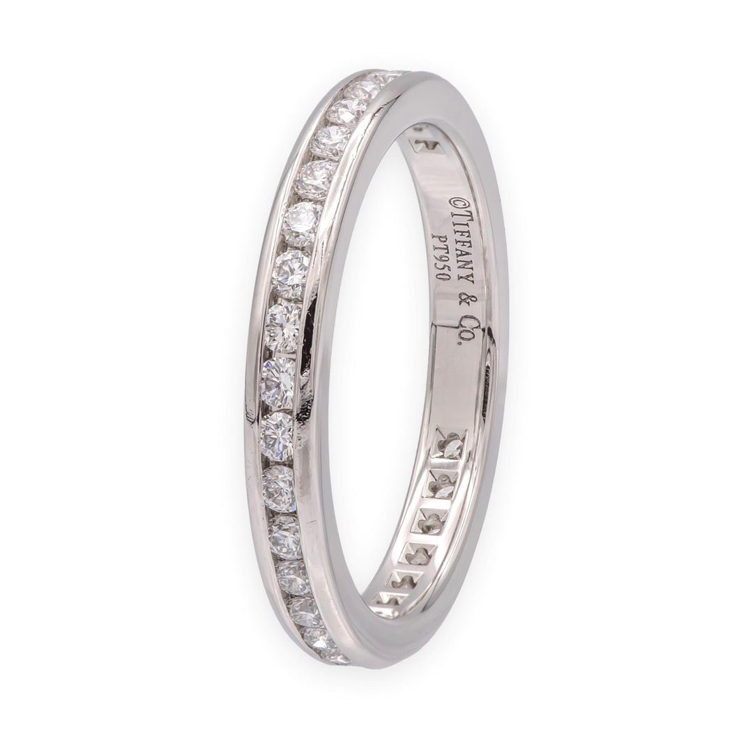 Tiffany & Co. Plat Full Circle 2.6mm Channel-Set Diamond Eternity Band Ring 5.25