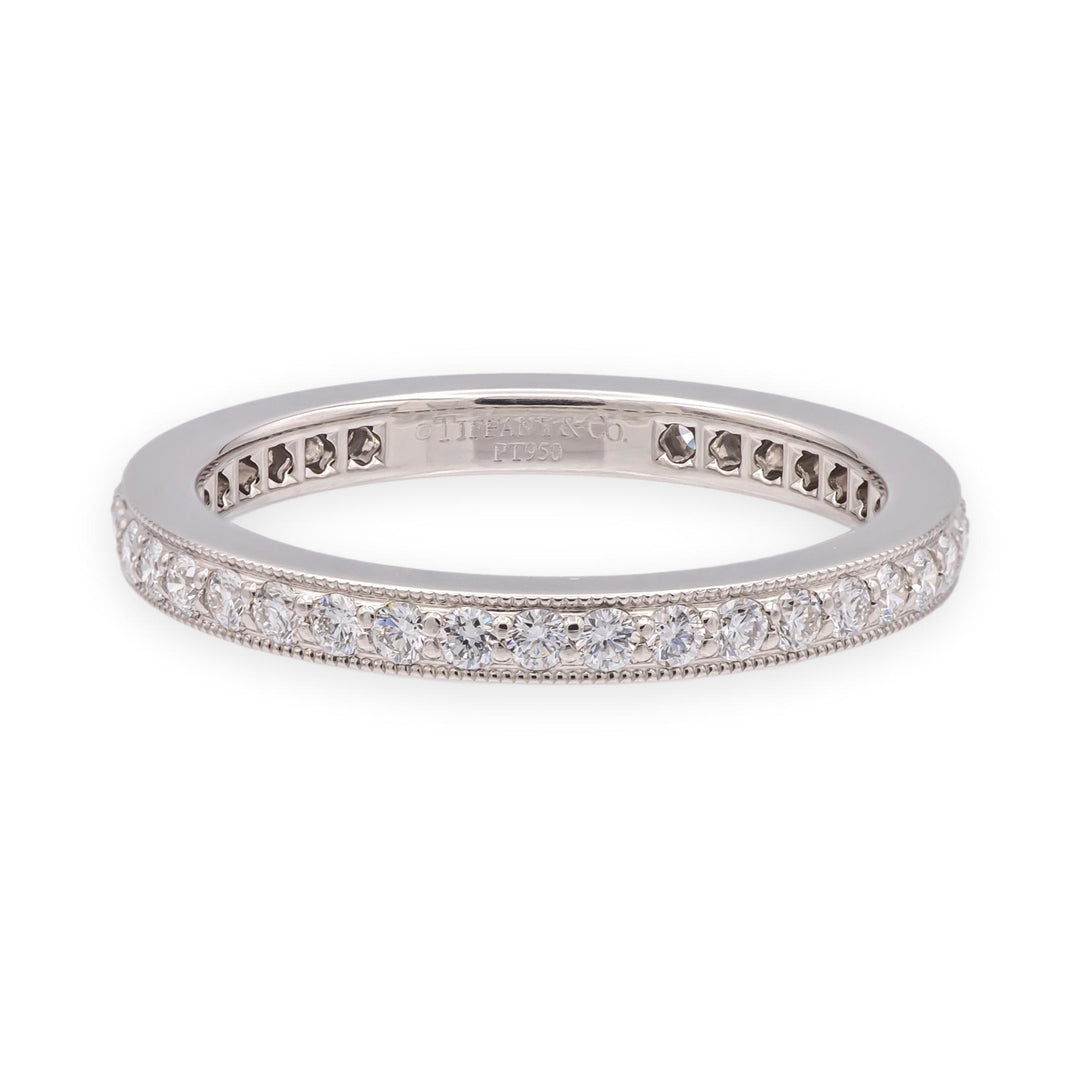 Tiffany & Co. Legacy Platinum Full Circle Diamond Band 2.3mm .45ct Size 5.25