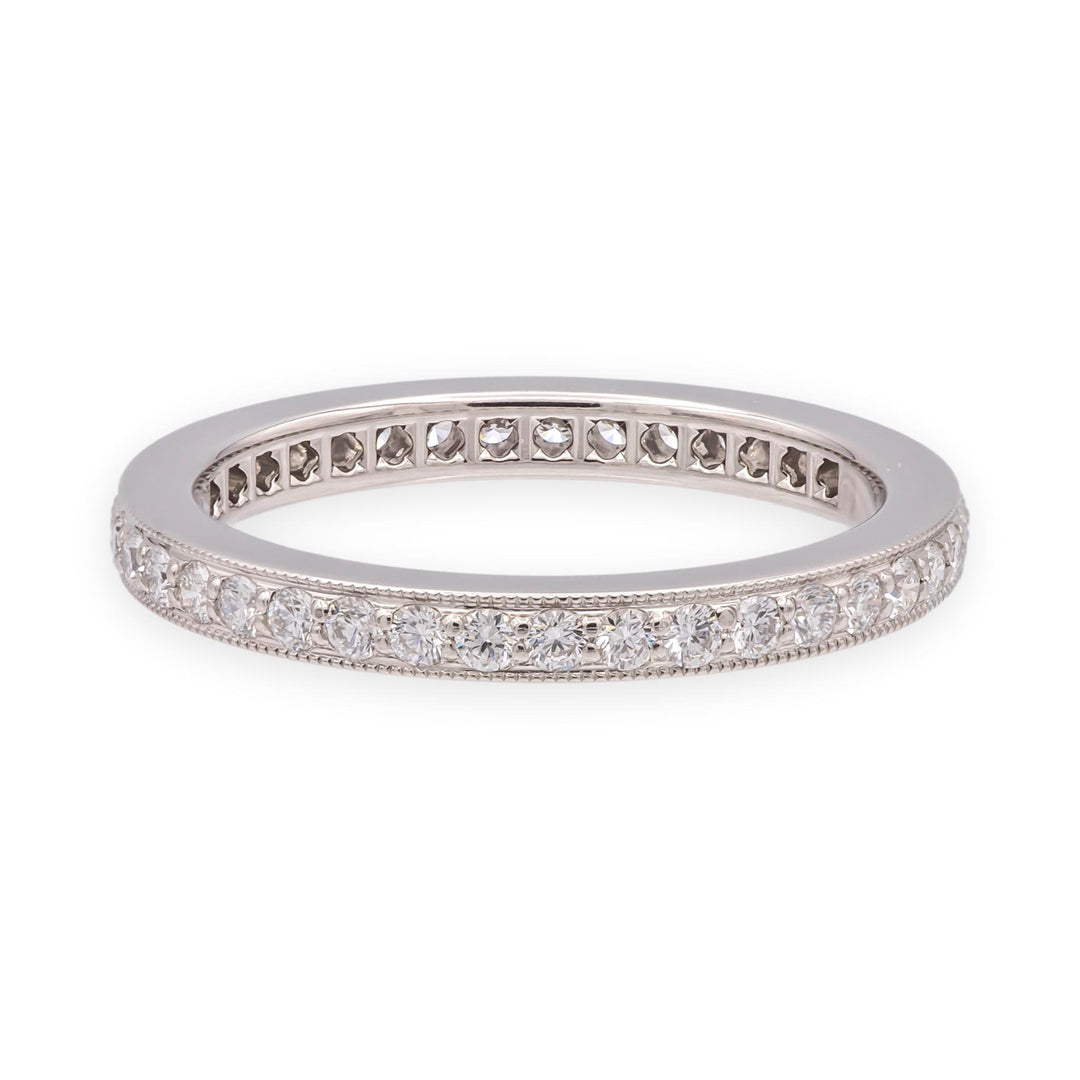 Tiffany & Co. Legacy Platinum Full Circle Diamond Band 2.3mm .45ct Size 5.25