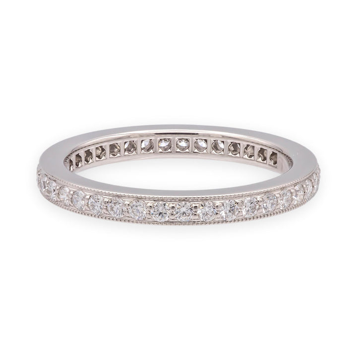 Tiffany & Co. Legacy Platinum Full Circle Diamond Band 2.3mm .45ct Size 5.25