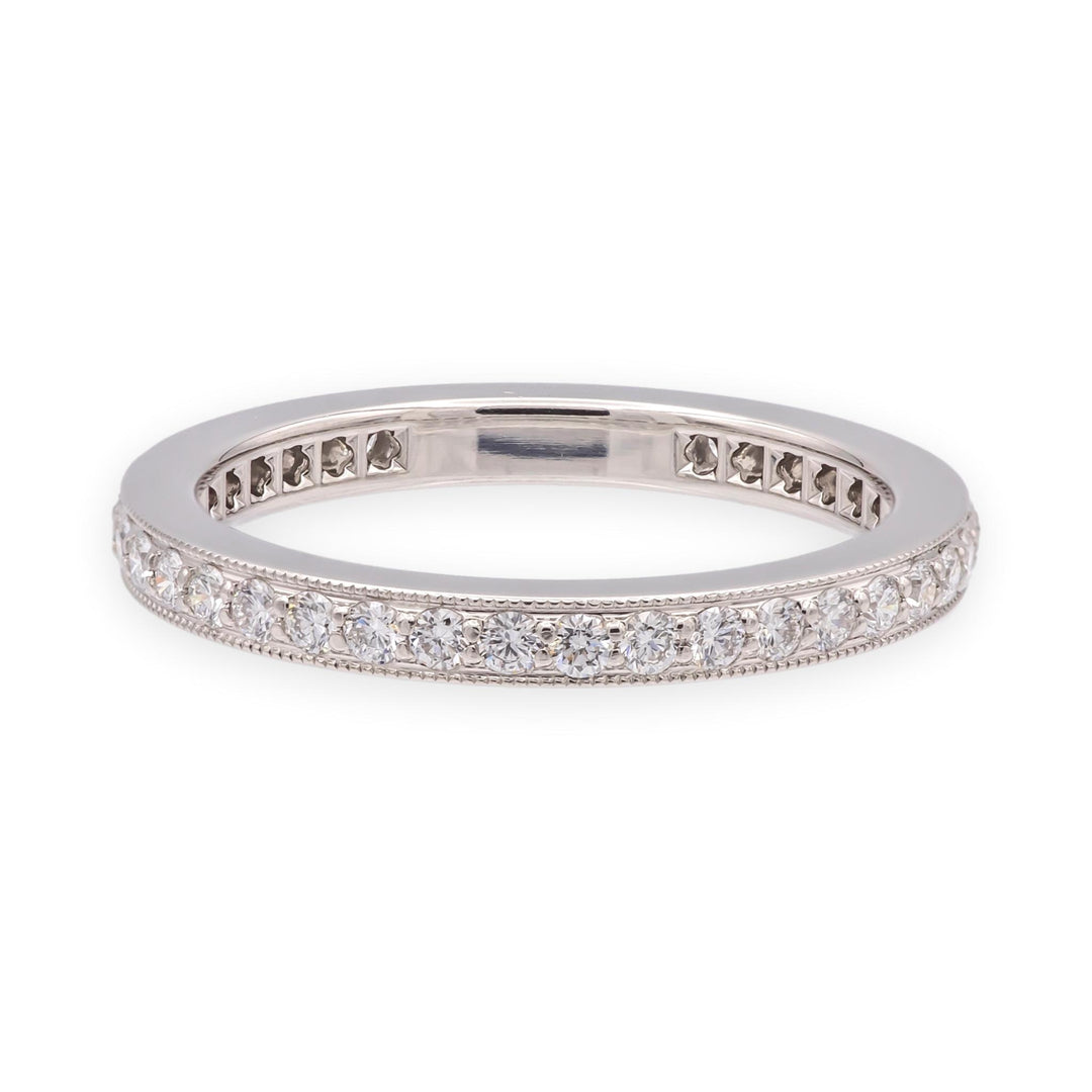 Tiffany & Co. Legacy Platinum Full Circle Diamond Band 2.3mm .45ct Size 5.25