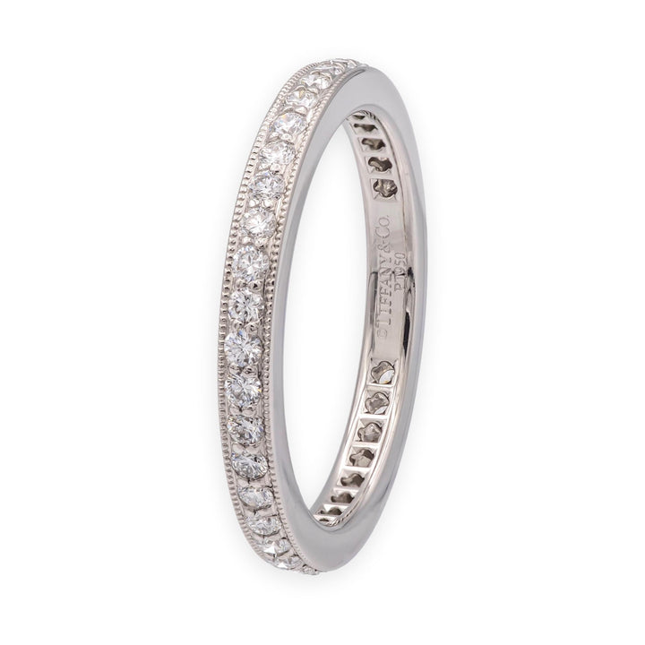Tiffany & Co. Legacy Platinum Full Circle Diamond Band 2.3mm .45ct Size 5.25