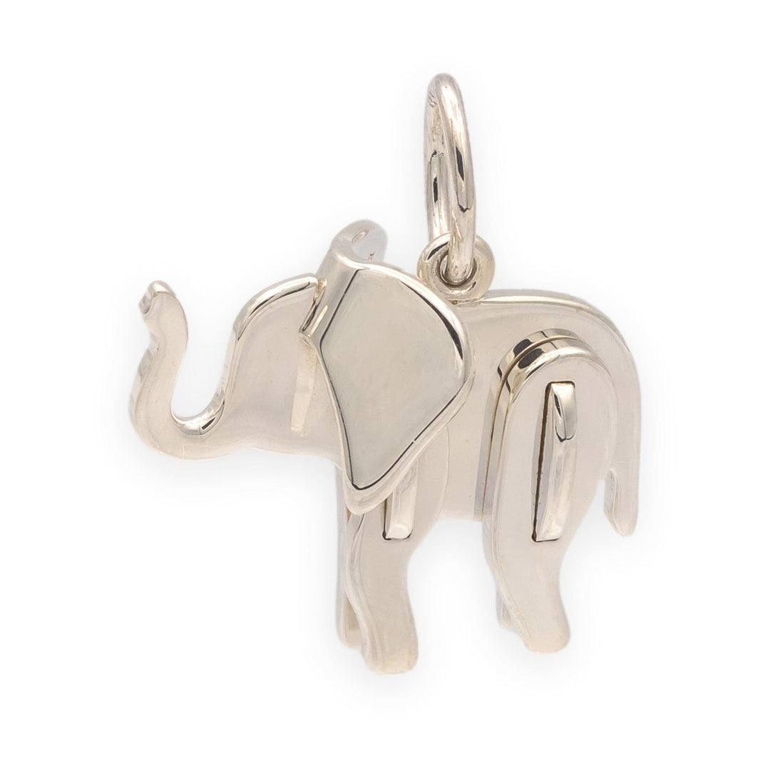 Tiffany & Co. Save The Wild Elephant Charm Necklace Sterling Silver 925 16"