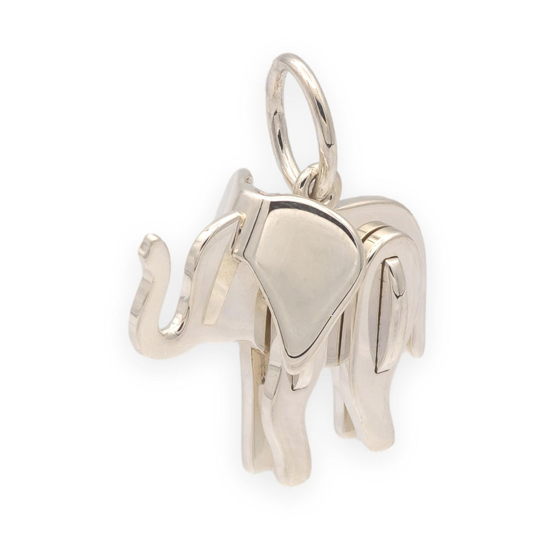 Tiffany & Co. Save The Wild Elephant Charm Necklace Sterling Silver 925 16"