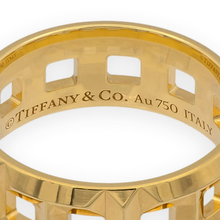 Tiffany & Co. T True 8mm Ring 18K Yellow Gold Band Size 9.25