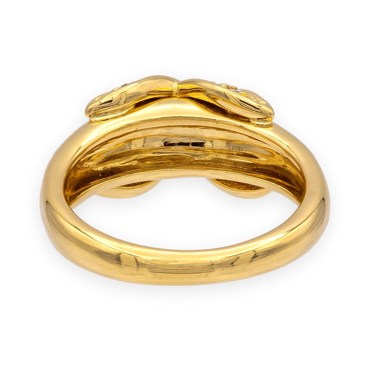 Vintage Tiffany & Co. Signature X Diamond Ring, 18K Yellow Gold, Circa 1990