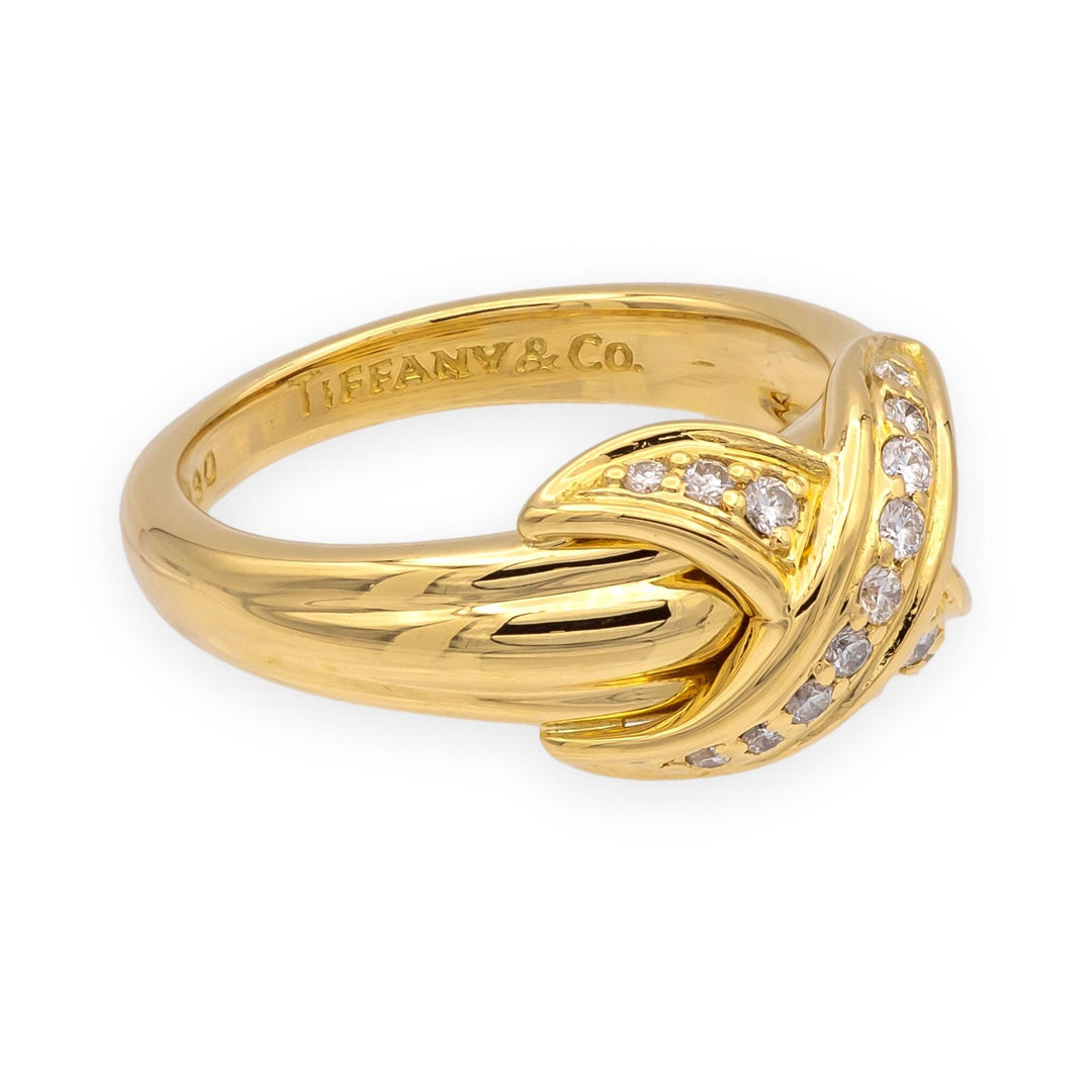 Vintage Tiffany & Co. Signature X Diamond Ring, 18K Yellow Gold, Circa 1990
