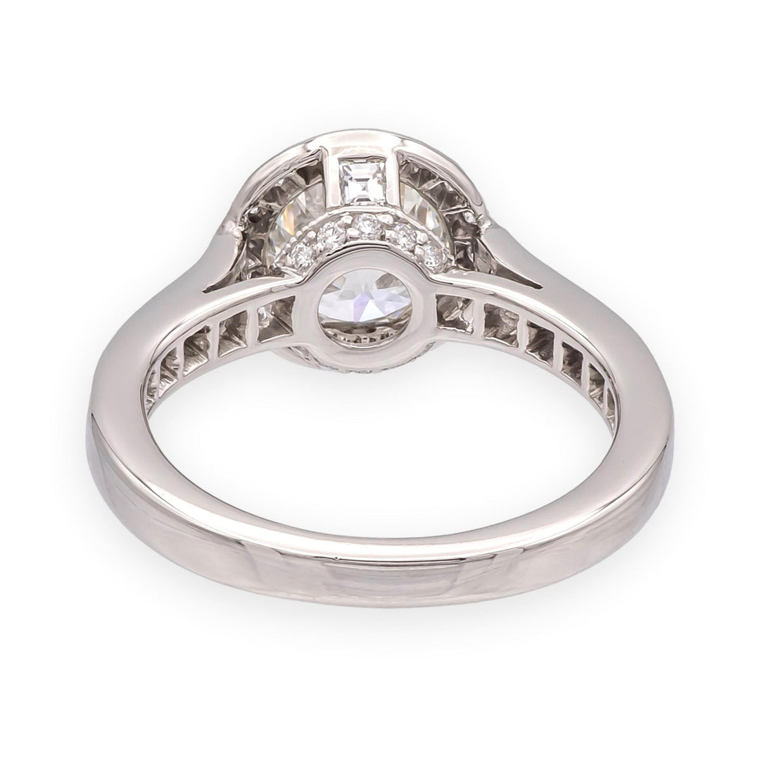 Tiffany & Co. Platinum 1.15 Cts Center Round Legacy Diamond Engagement Ring