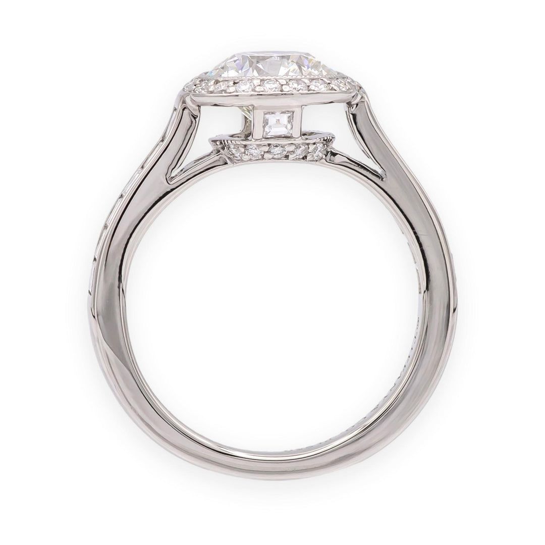 Tiffany & Co. Platinum 1.15 Cts Center Round Legacy Diamond Engagement Ring