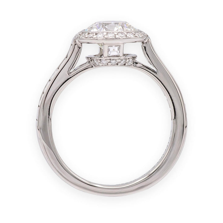 Tiffany & Co. Platinum 1.15 Cts Center Round Legacy Diamond Engagement Ring