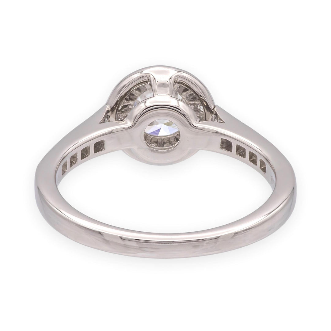 Tiffany & Co. Platinum .82 Ct Center Round Legacy Diamond Engagement Ring GVS1